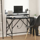 Bureau 100x50x86.5 cm zwart eiken bewerkt hout