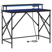 Bureau Zwart eiken 100 x 50 x 86.5 cm Bewerkt hout