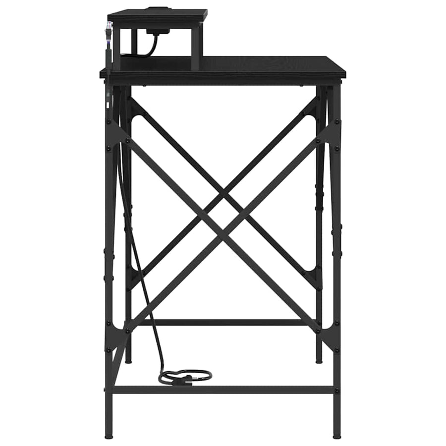 Bureau Zwart eiken 100 x 50 x 86.5 cm Bewerkt hout