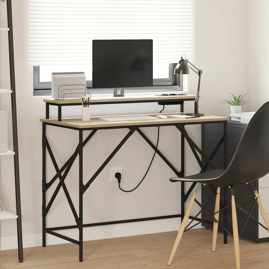 Bureau Sonoma eiken 100 x 50 x 86.5 cm Bewerkt hout