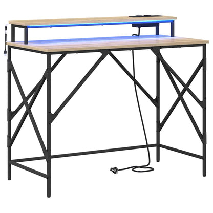 Bureau Sonoma eiken 100 x 50 x 86.5 cm Bewerkt hout