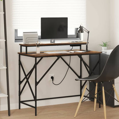 Bureau Gerookt eiken 100 x 50 x 86.5 cm Bewerkt hout