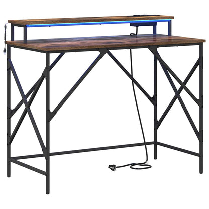 Bureau Gerookt eiken 100 x 50 x 86.5 cm Bewerkt hout