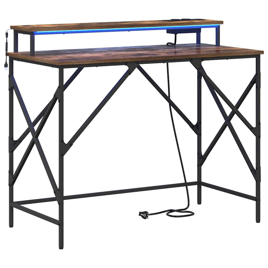 Bureau Gerookt eiken 100 x 50 x 86.5 cm Bewerkt hout