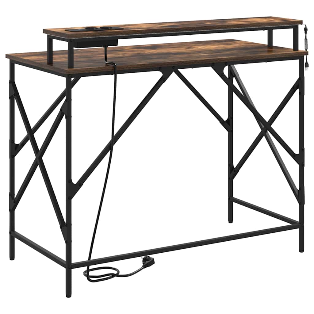 Bureau Gerookt eiken 100 x 50 x 86.5 cm Bewerkt hout