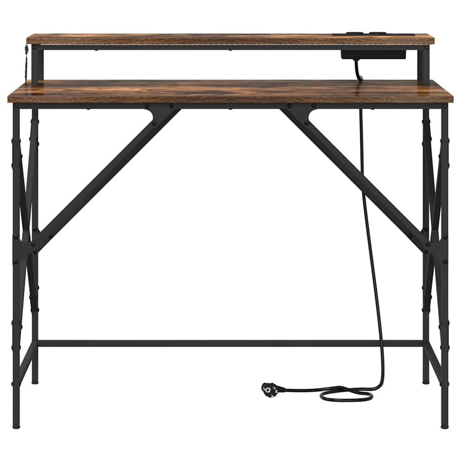 Bureau Gerookt eiken 100 x 50 x 86.5 cm Bewerkt hout