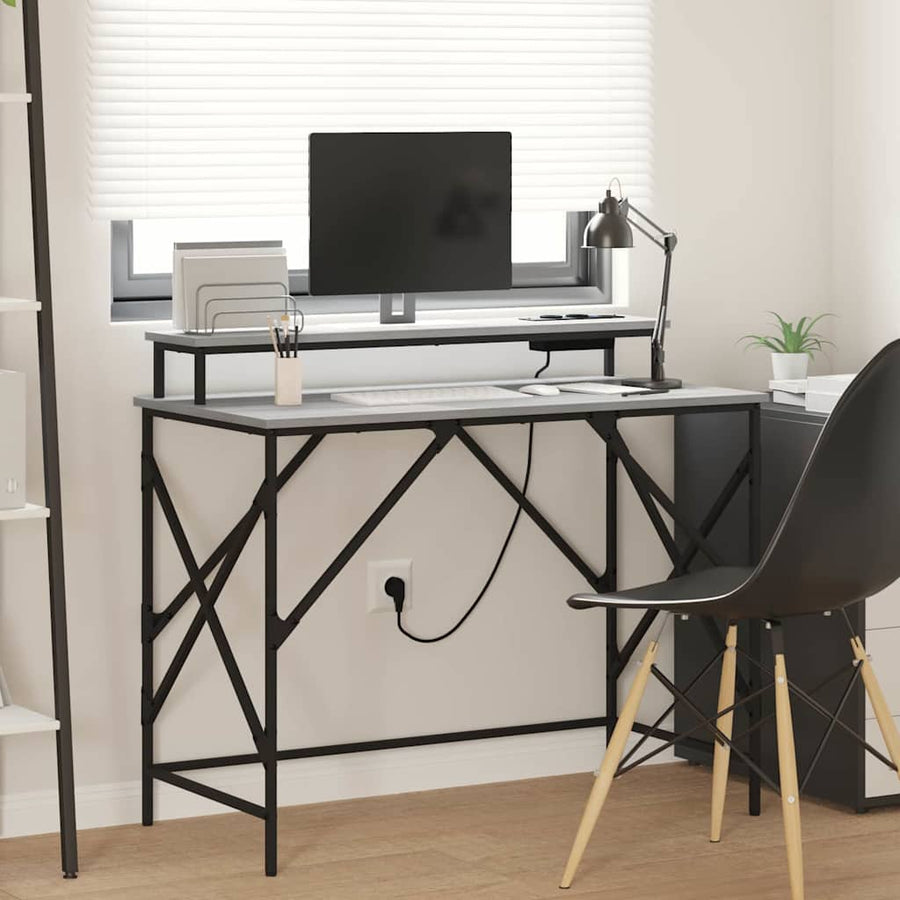 Bureau Grijs sonoma 100 x 50 x 86.5 cm Bewerkt hout
