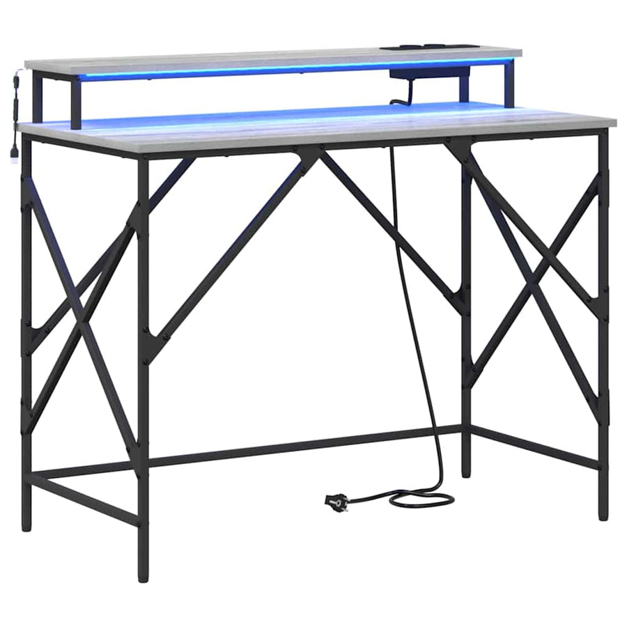 Bureau Grijs sonoma 100 x 50 x 86.5 cm Bewerkt hout