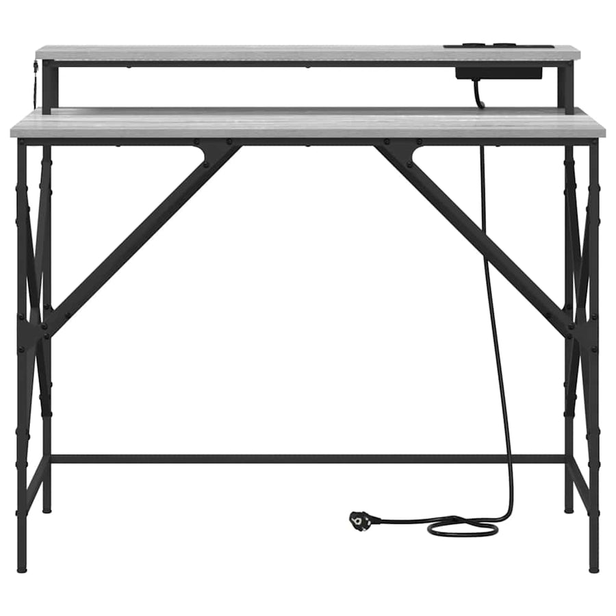 Bureau Grijs sonoma 100 x 50 x 86.5 cm Bewerkt hout