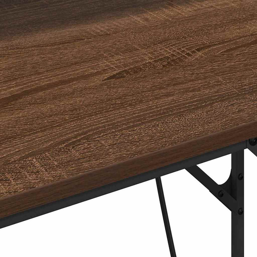 Bureau bruin eikenkleur 100 x 50 x 86.5 cm Bewerkt hout