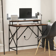Bureau bruin eiken 100x50x86.5 cm bewerkt hout