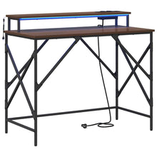 Bureau bruin eikenkleur 100 x 50 x 86.5 cm Bewerkt hout