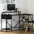 Bureau zwart eiken 120x79x86.5 cm