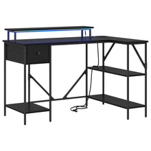 Bureau Zwart eiken 120 x 79 x 86.5 cm Bewerkt hout