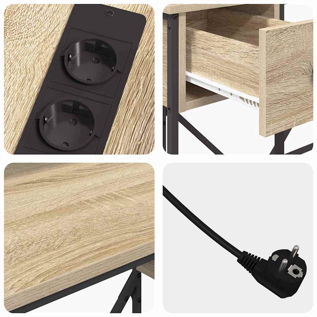 Bureau Sonoma eiken 120 x 79 x 86.5 cm Bewerkt hout