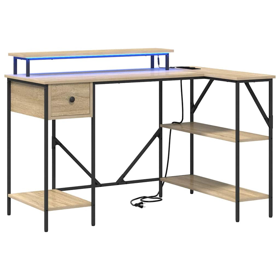Bureau Sonoma eiken 120 x 79 x 86.5 cm Bewerkt hout