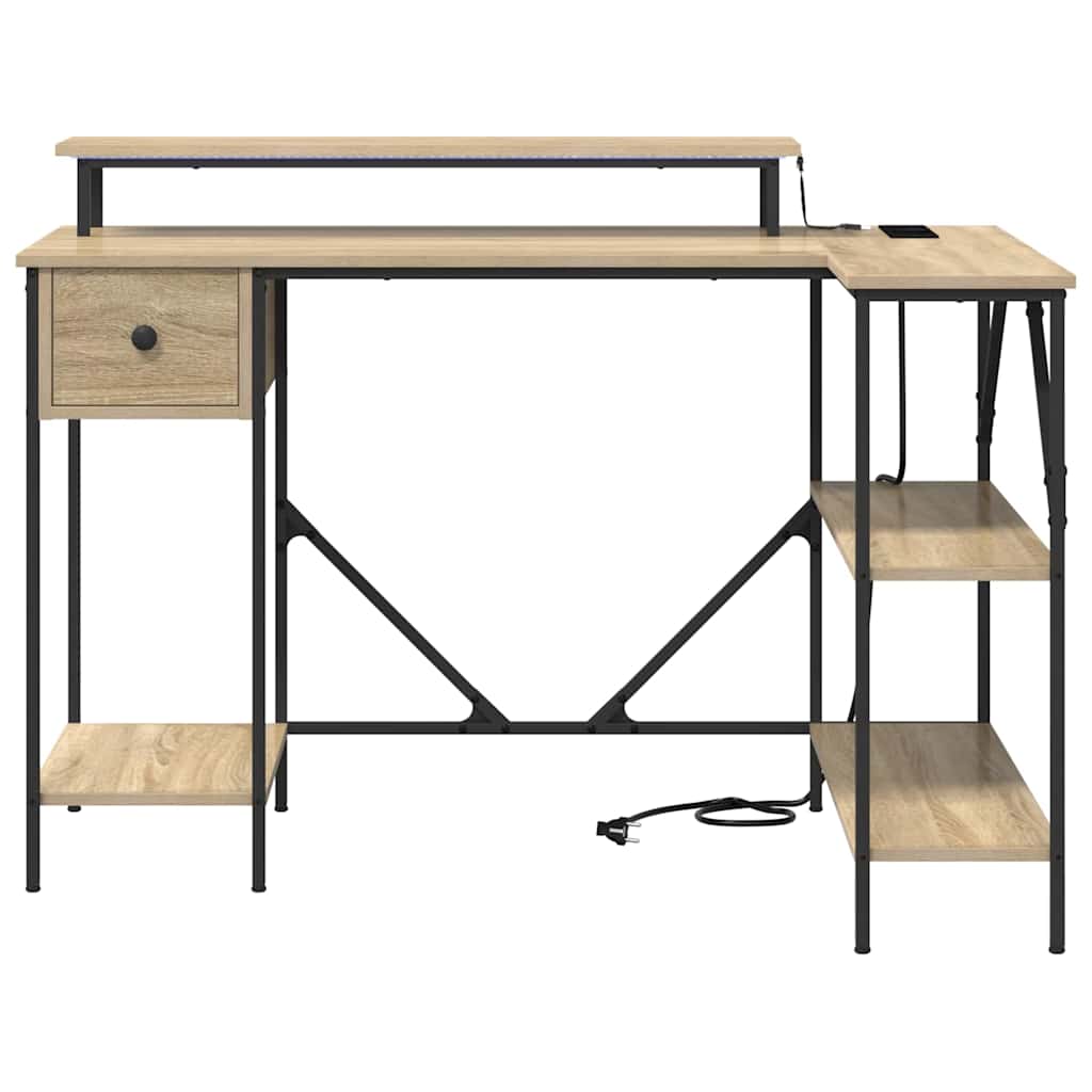 Bureau Sonoma eiken 120 x 79 x 86.5 cm Bewerkt hout