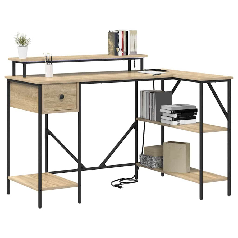 Bureau Sonoma eiken 120 x 79 x 86.5 cm Bewerkt hout
