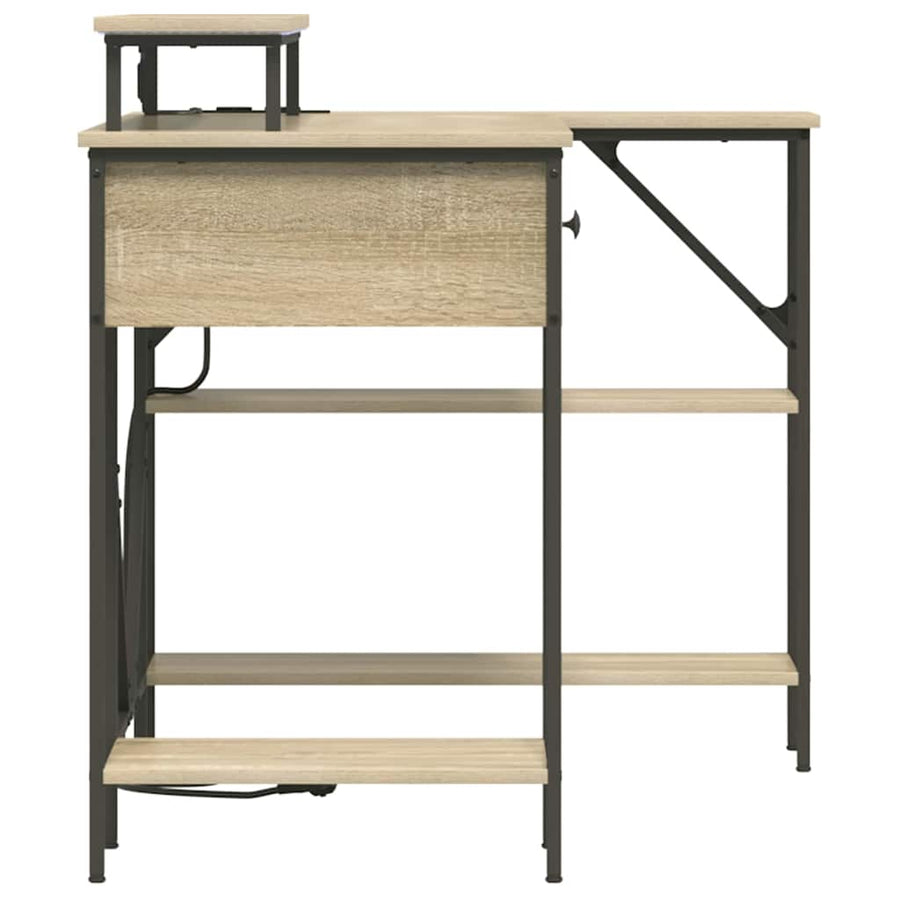 Bureau Sonoma eiken 120 x 79 x 86.5 cm Bewerkt hout