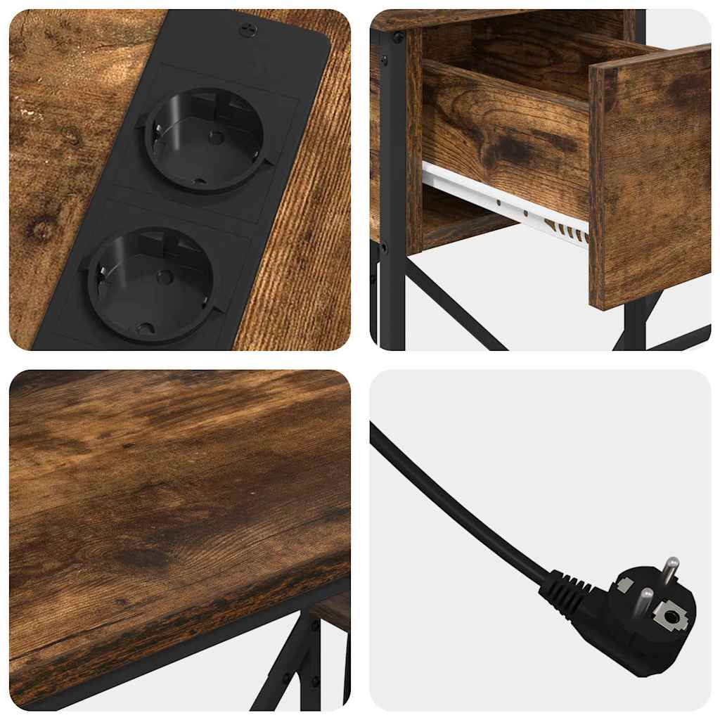 Bureau Gerookt eiken 120 x 79 x 86.5 cm Bewerkt hout