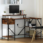 Bureau 120x79x86.5 cm gerookt eiken