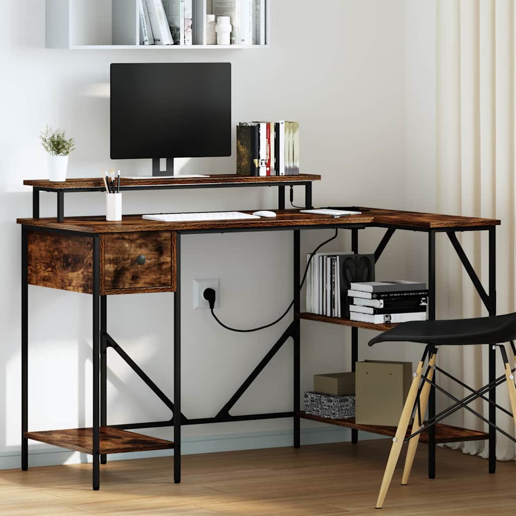 Bureau Gerookt eiken 120 x 79 x 86.5 cm Bewerkt hout