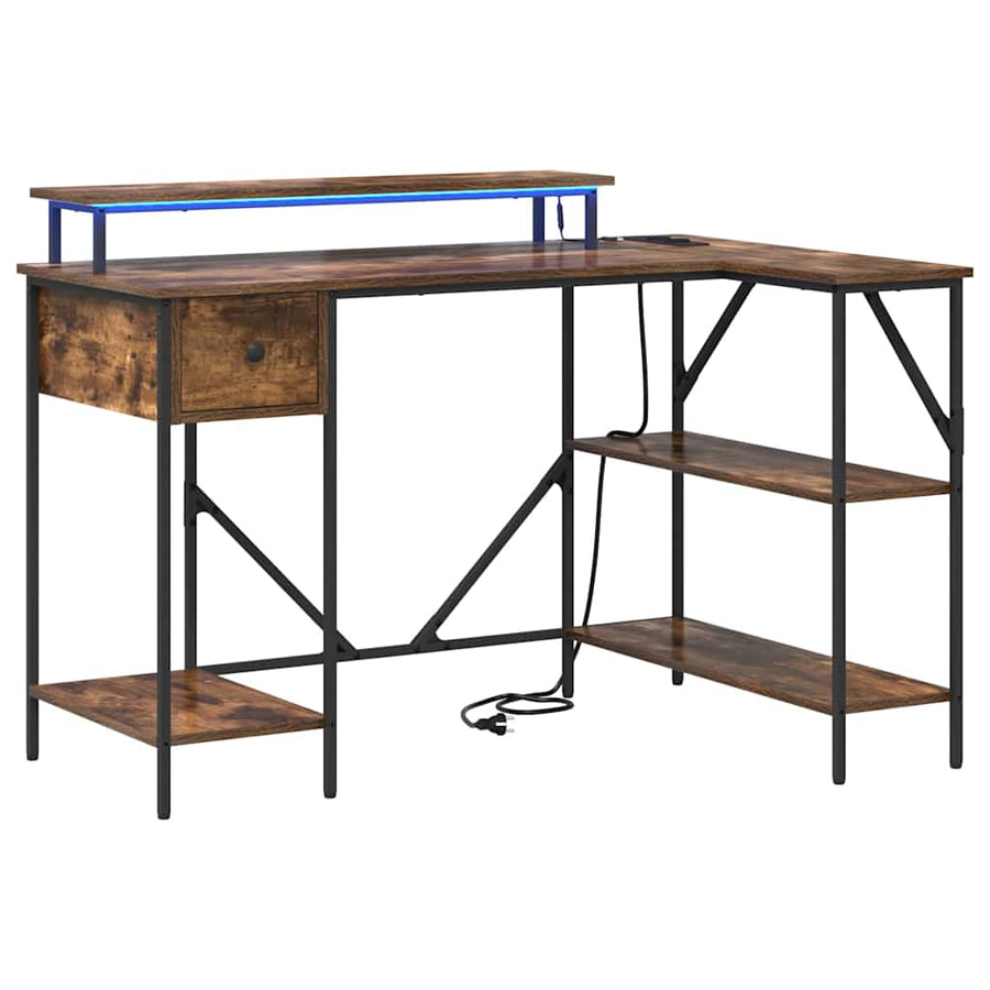 Bureau Gerookt eiken 120 x 79 x 86.5 cm Bewerkt hout