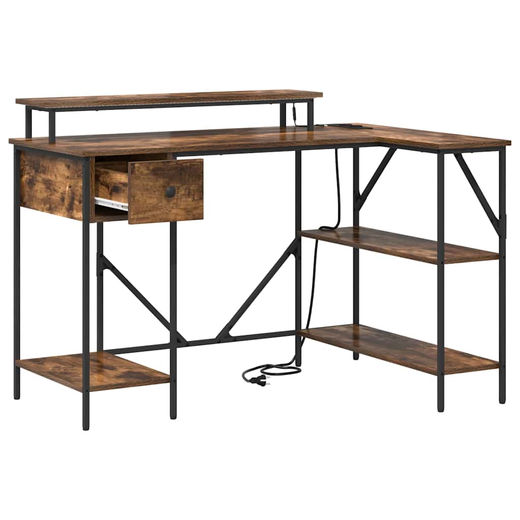 Bureau Gerookt eiken 120 x 79 x 86.5 cm Bewerkt hout