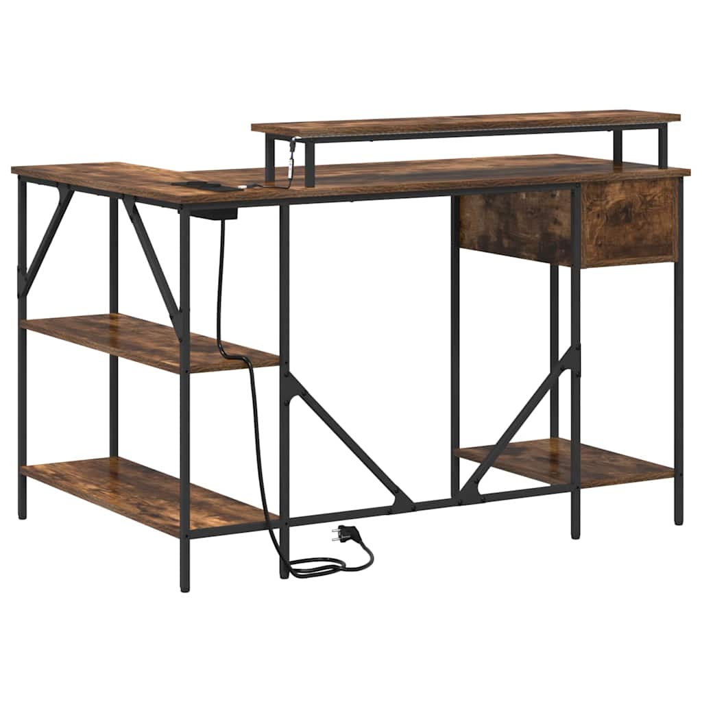 Bureau Gerookt eiken 120 x 79 x 86.5 cm Bewerkt hout