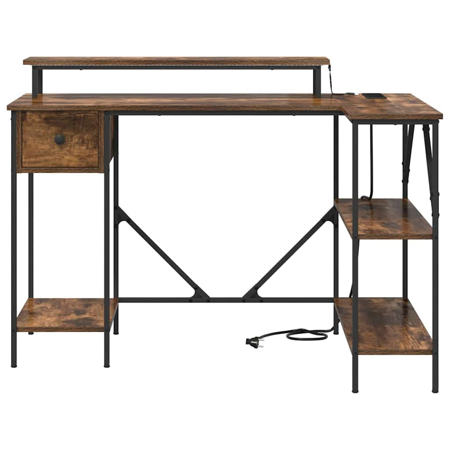 Bureau Gerookt eiken 120 x 79 x 86.5 cm Bewerkt hout