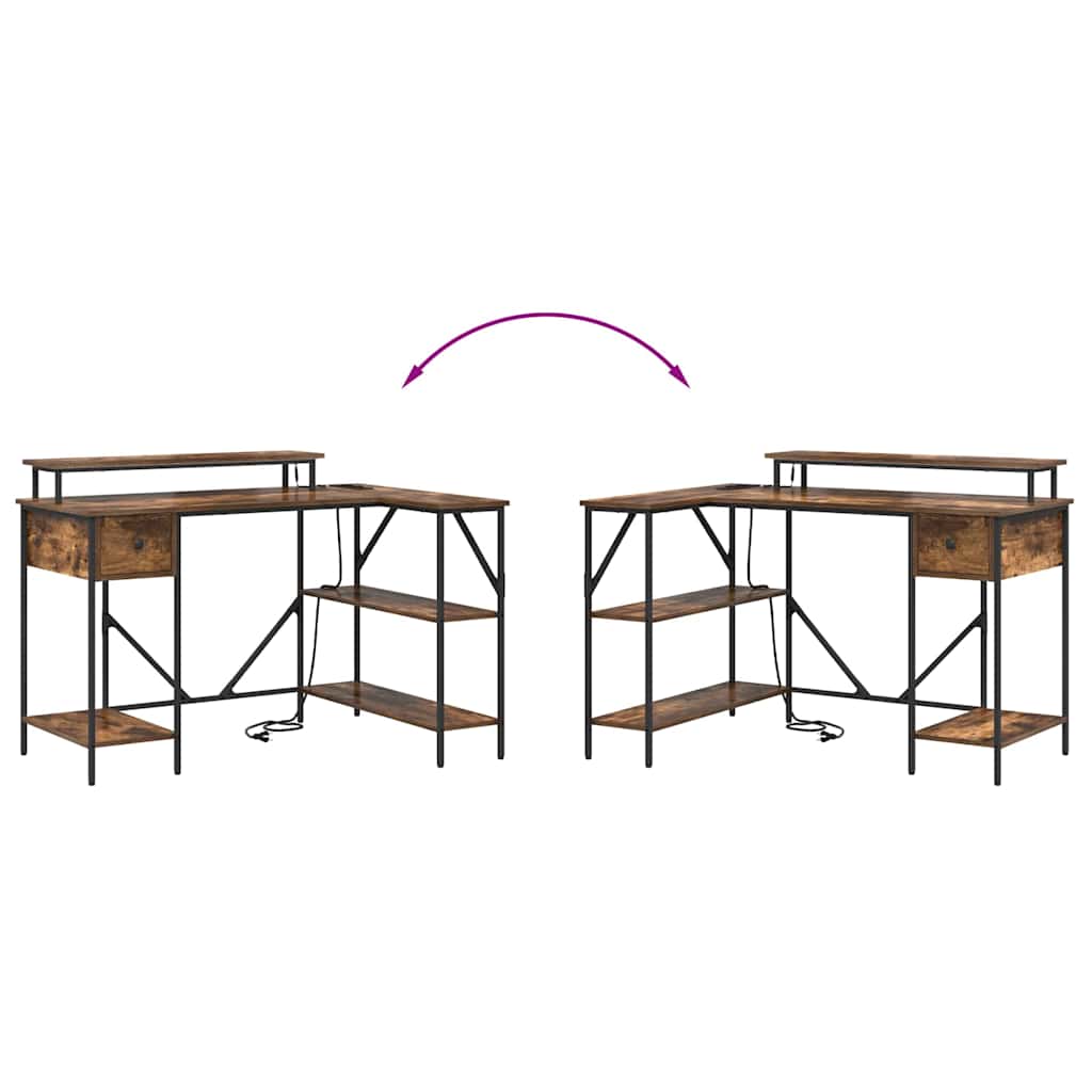 Bureau Gerookt eiken 120 x 79 x 86.5 cm Bewerkt hout