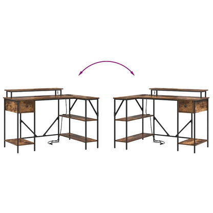 Bureau Gerookt eiken 120 x 79 x 86.5 cm Bewerkt hout