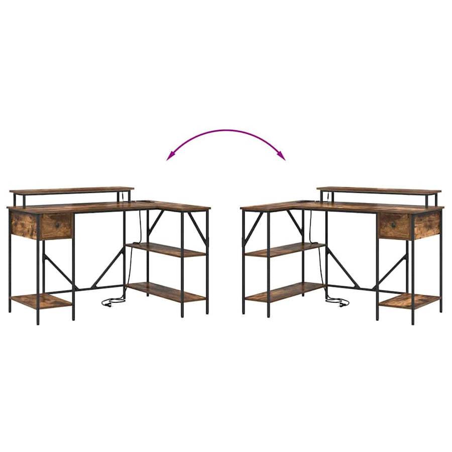 Bureau Gerookt eiken 120 x 79 x 86.5 cm Bewerkt hout