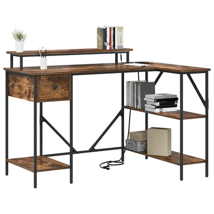 Bureau Gerookt eiken 120 x 79 x 86.5 cm Bewerkt hout