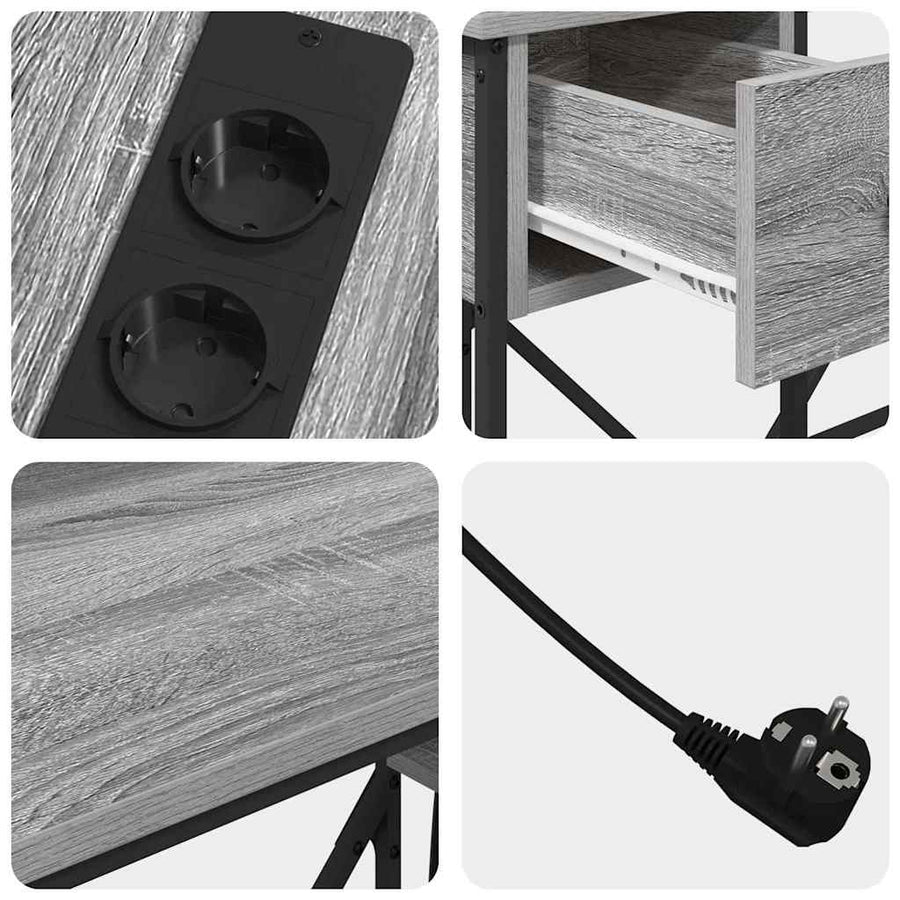 Bureau Grijs sonoma 120 x 79 x 86.5 cm Bewerkt hout