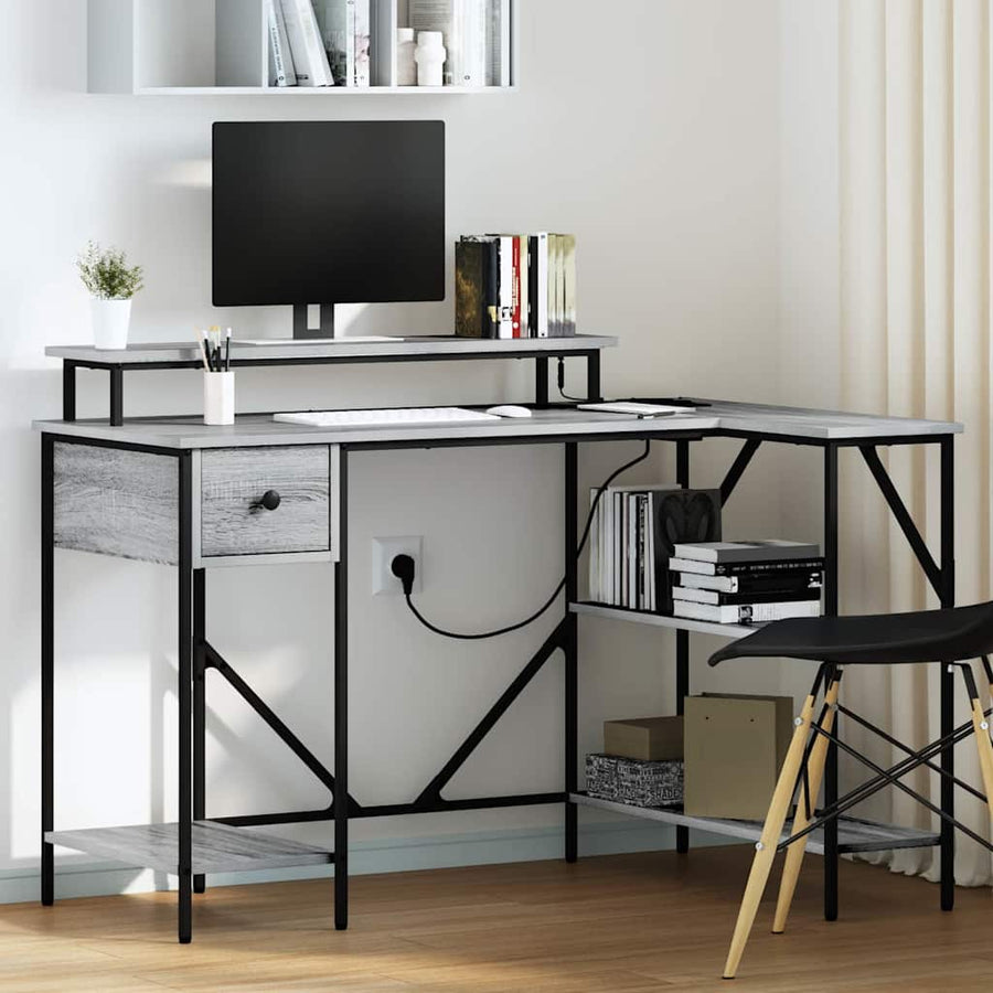 Bureau Grijs sonoma 120 x 79 x 86.5 cm Bewerkt hout