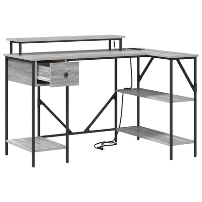 Bureau Grijs sonoma 120 x 79 x 86.5 cm Bewerkt hout
