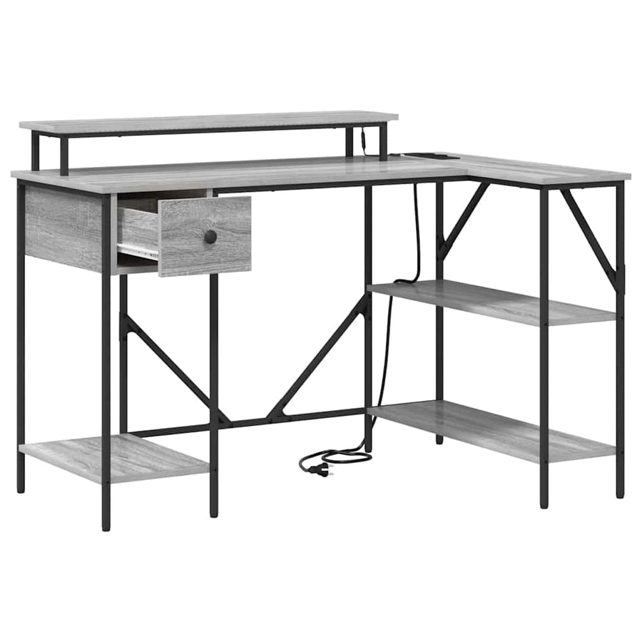 Bureau Grijs sonoma 120 x 79 x 86.5 cm Bewerkt hout