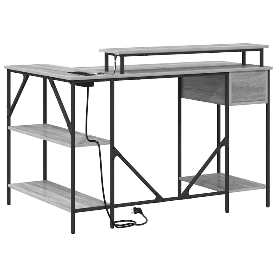 Bureau Grijs sonoma 120 x 79 x 86.5 cm Bewerkt hout