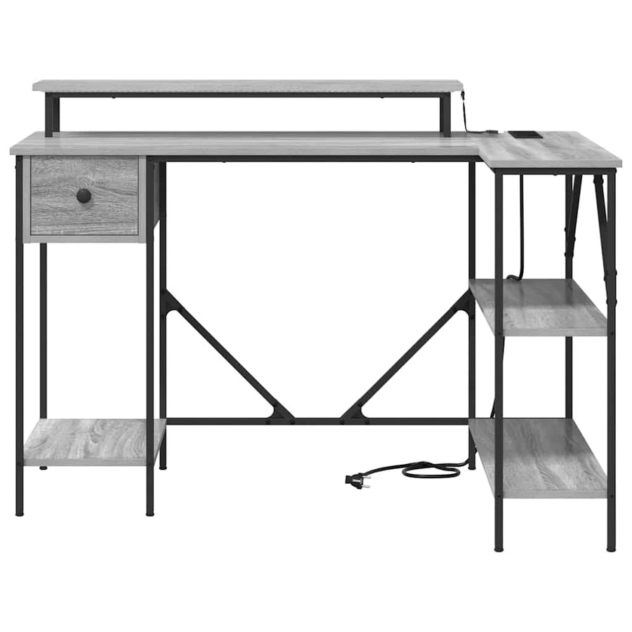 Bureau Grijs sonoma 120 x 79 x 86.5 cm Bewerkt hout
