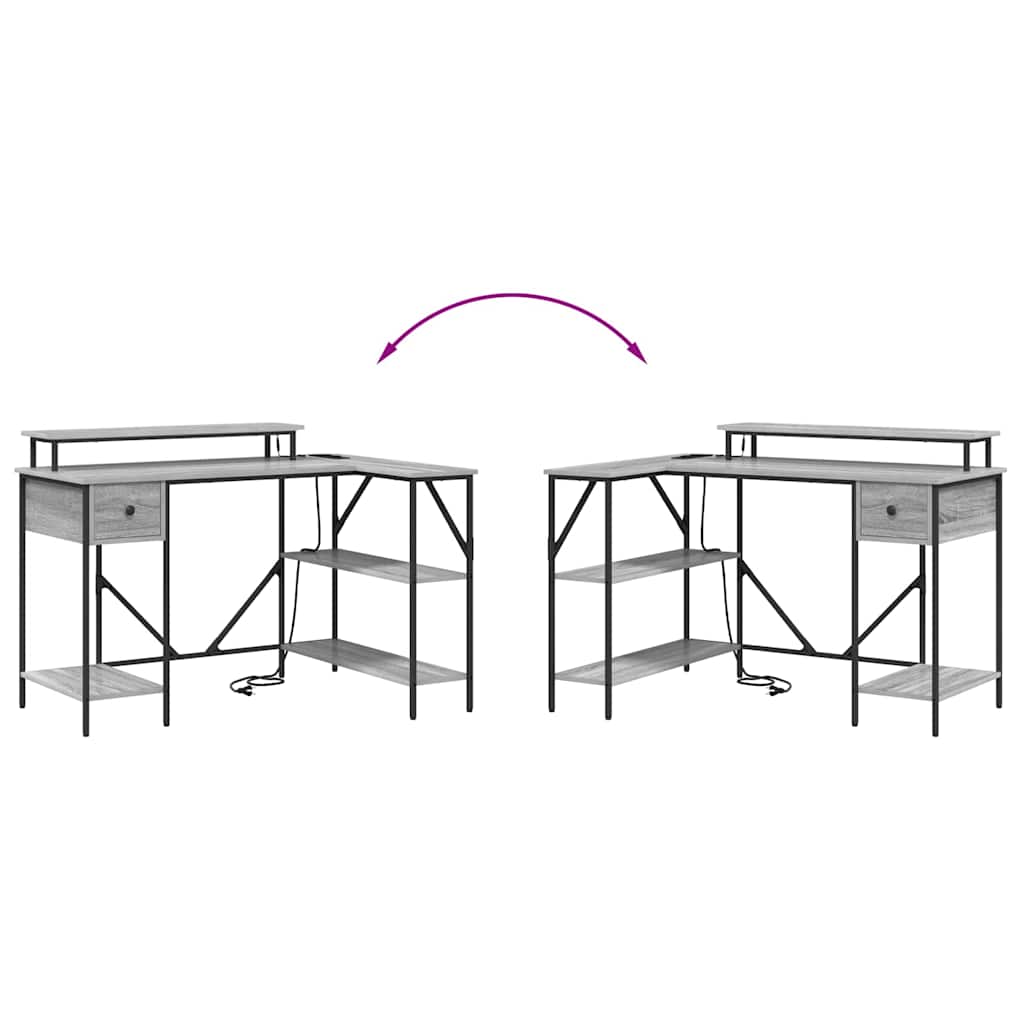 Bureau Grijs sonoma 120 x 79 x 86.5 cm Bewerkt hout