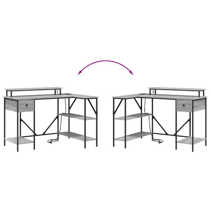 Bureau Grijs sonoma 120 x 79 x 86.5 cm Bewerkt hout
