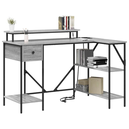 Bureau Grijs sonoma 120 x 79 x 86.5 cm Bewerkt hout