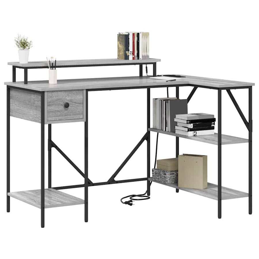 Bureau Grijs sonoma 120 x 79 x 86.5 cm Bewerkt hout