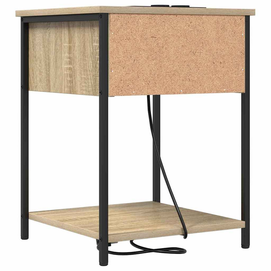 Nachtkastje met lade Sonoma eiken 42 x 41 x 56 cm Bewerkt hout