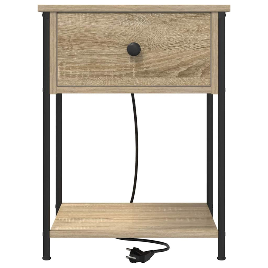 Nachtkastje met lade Sonoma eiken 42 x 41 x 56 cm Bewerkt hout