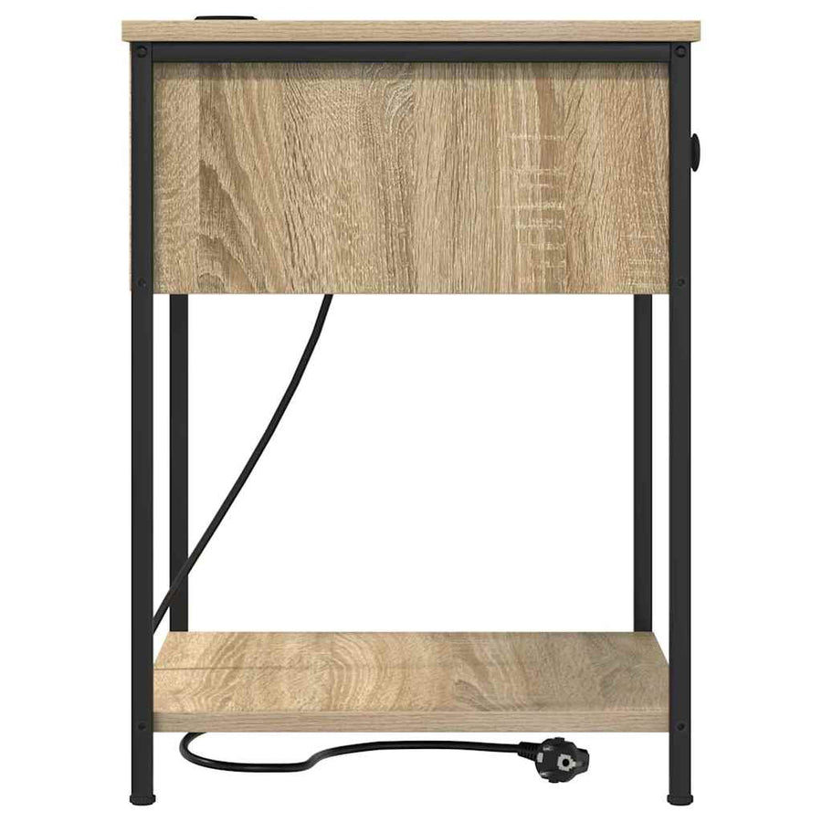 Nachtkastje met lade Sonoma eiken 42 x 41 x 56 cm Bewerkt hout