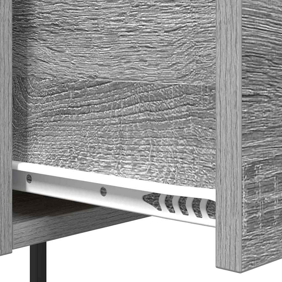 Bedside kasten 2 pcs Grijs sonoma 42 x 41 x 56 cm Bewerkt hout