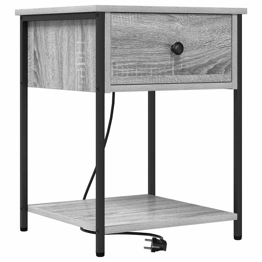 Bedside kasten 2 pcs Grijs sonoma 42 x 41 x 56 cm Bewerkt hout
