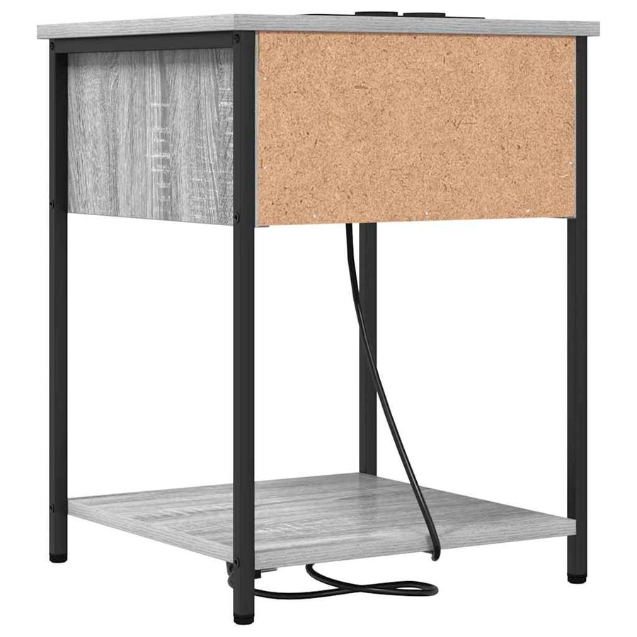 Bedside kasten 2 pcs Grijs sonoma 42 x 41 x 56 cm Bewerkt hout